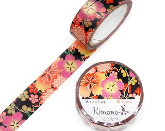 Saien - Kimono Hana Series Gold Foil Washi Tape - Everlasting Summer