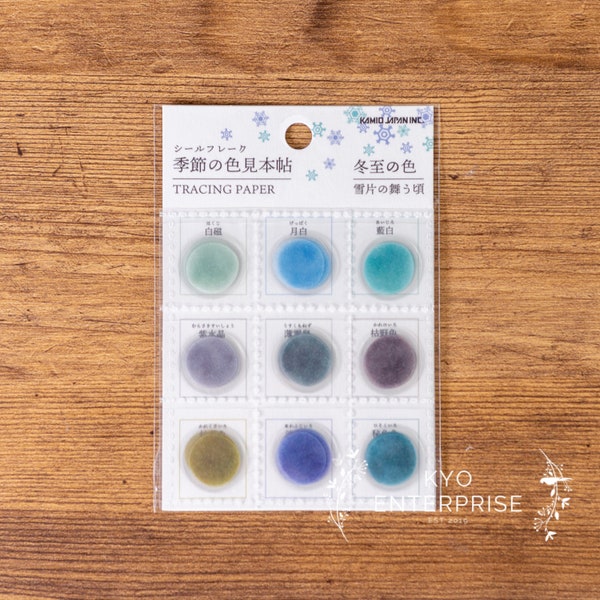 Kamio Japan- Japanese Color Swatch Season Series Tracing Paper Flake Sticker - The Winter Solstice