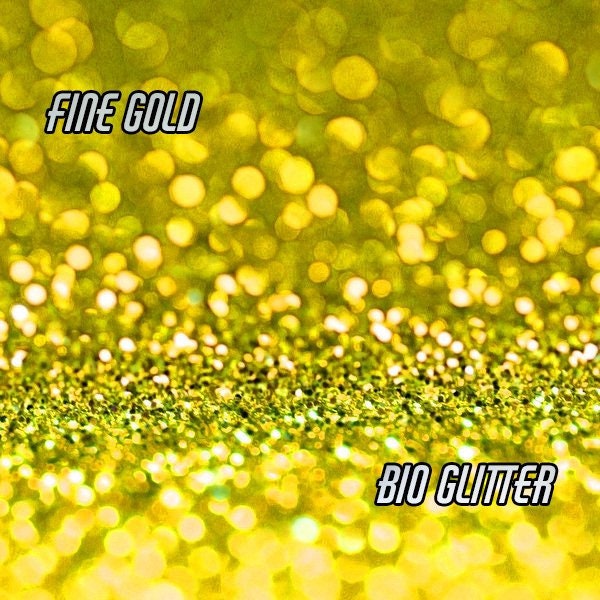 GOLD  BIO GLITTER - Fine Grade-  Biodegradable Glitter- Festival Bio Glitter - Eco Friendly Bio Glitter - Glitter - Cosmetic Grade - 112