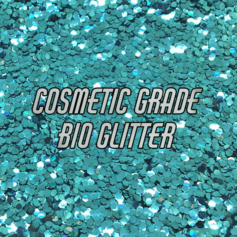 CHUNKY TURQUOISE Bio Glitter 1mm Biodegradable Glitter Festival Glitter Eco Friendly Bio Glitter Mermaid Glitter Cosmetic Grade 103 image 2