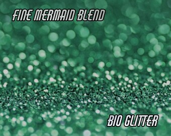 MERMAID BIO GLITTER - Biodegradable Glitter- Green- Festival Bio Glitter- Compostable Glitter - Enviro Glitter- Cosmetic Grade -200 microns