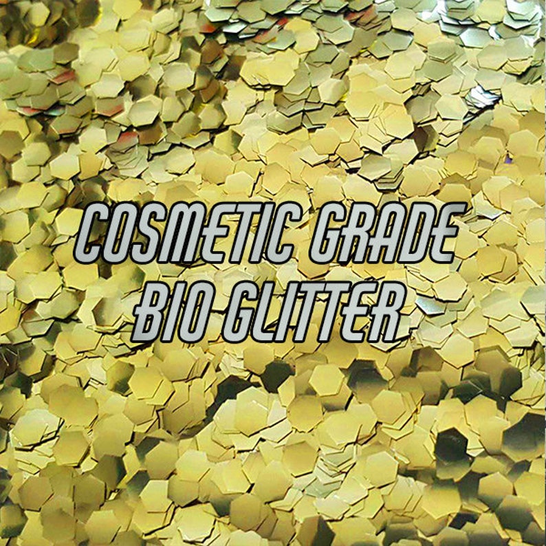 GOLD BIO GLITTER Mega Chunky 2.4mm Biodegradable Glitter Festival Glitter Eco Friendly Glitter Mermaid Glitter Cosmetic Grade 81 image 2