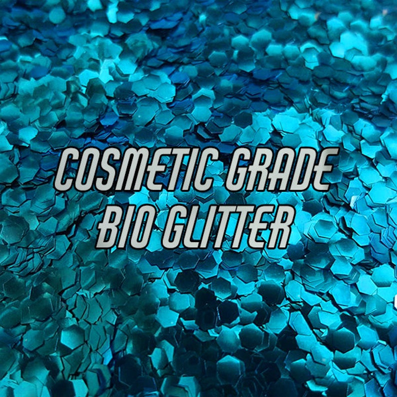 OCEAN BLUE Bio Glitter Mega Chunky 2.4mm Biodegradable Glitter Festival Biodegradable Glitter Eco Glitter Cosmetic Grade 85 image 2