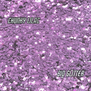 CHUNKY LILAC Bio Glitter - Chunky 1mm - Biodegradable Glitter - Festival Glitter-  Eco Friendly - Cosmetic Grade - Compostable - 89