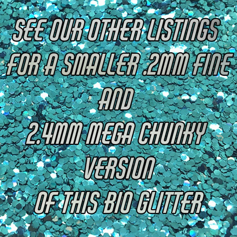 CHUNKY TURQUOISE Bio Glitter 1mm Biodegradable Glitter Festival Glitter Eco Friendly Bio Glitter Mermaid Glitter Cosmetic Grade 103 image 7