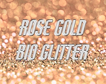 ROSE GOLD  BIO Glitter - Fine Grade-  Biodegradable Glitter- Festival Bio Glitter - Eco Friendly Bio Glitter - Glitter - Cosmetic Grade