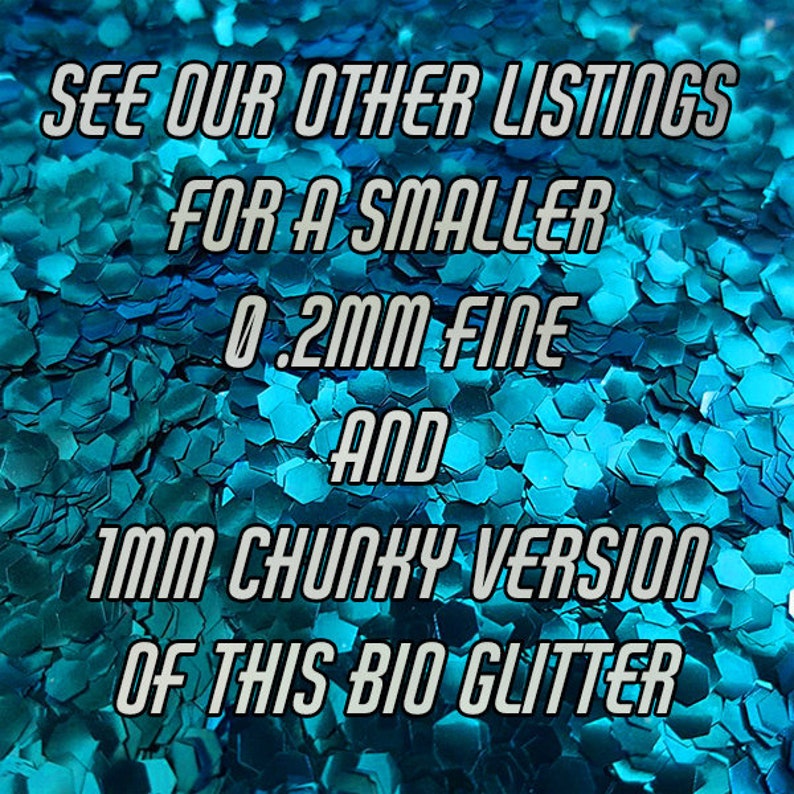 OCEAN BLUE Bio Glitter Mega Chunky 2.4mm Biodegradable Glitter Festival Biodegradable Glitter Eco Glitter Cosmetic Grade 85 image 7