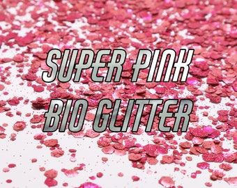 SUPER PINK Bio Glitter  - A mix of all of the pink glitters we have - Festival Bio Glitter- Eco Friendly Glitter - Cosmetic Grade