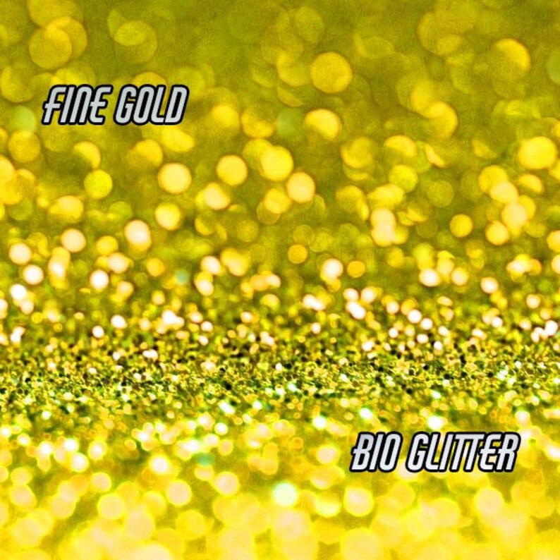 GOLD BIO GLITTER Fine Grade Biodegradable Glitter Festival Bio Glitter Eco Friendly Bio Glitter Glitter Cosmetic Grade 112 image 1