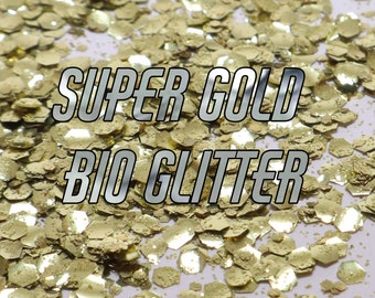 SUPER GOLD BIO glitter - mix of all sizes - Biodegradable Glitter- Festival Bio Glitter - Eco Friendly Bio Glitter - Cosmetic Grade