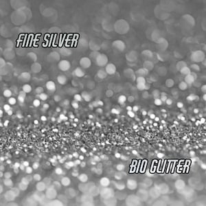 SILVER BIO GLITTER Fine Grain Biodegradable Glitter Festival Glitter Eco Friendly Mermaid Glitter Cosmetic Grade Compostable 90 image 1