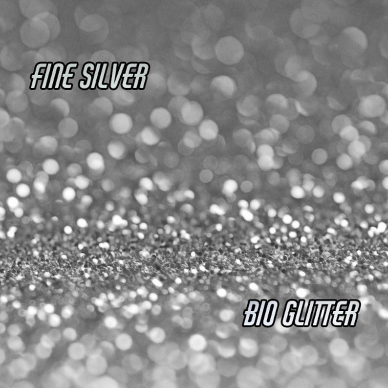 SILVER BIO GLITTER Fine Grain Biodegradable Glitter Festival Glitter Eco Friendly Mermaid Glitter Cosmetic Grade Compostable 90 image 1