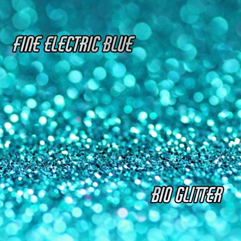 ELECTRIC BLUE Bio Glitter Biodegradable Glitter Electric Blue Festival Bio Glitter Eco Friendly Mermaid Glitter Cosmetic Grade 137 image 1
