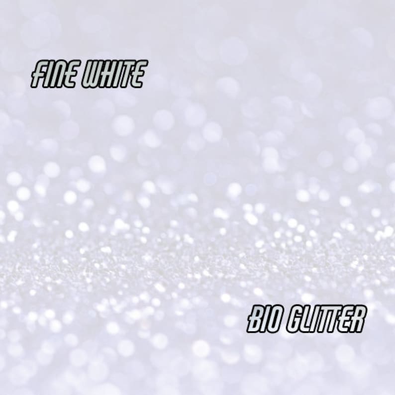 WHITE BIO GLITTER  Fine Grain Biodegradable Glitter  image 1