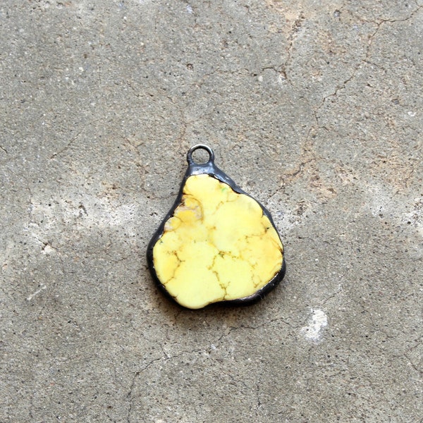 Medium Freeform Yellow Magnesite Pendant