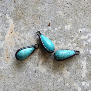 Small Turquoise Teardrop Pendant/Charm