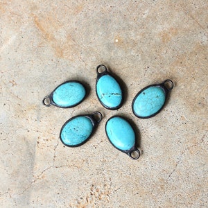 Small Oval Turquoise Pendant/Charm