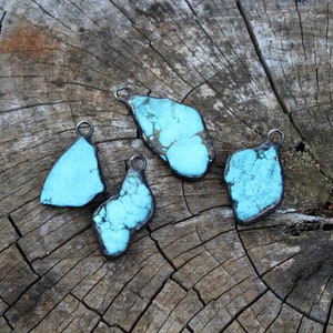 Medium Freeform Turquoise Magnesite Pendant