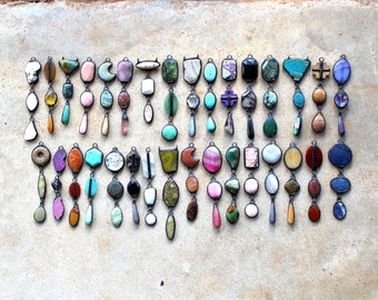 Large Stone Trio Pendants