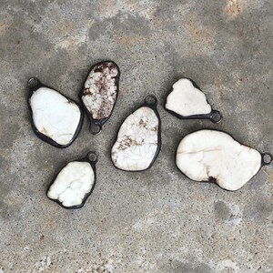 Assorted Freeform Howlite Pendants