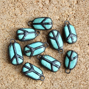Extra Small Turquoise Peace Pendant/Charm