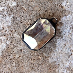 Large Rectangular AB Crystal Pendant image 7