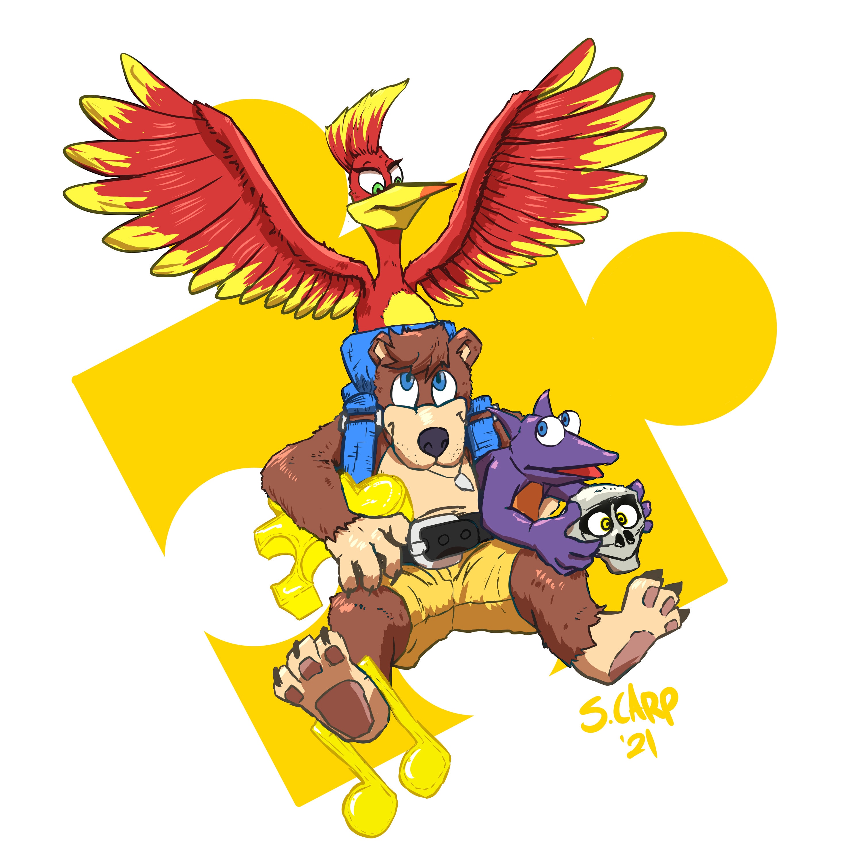 Banjo Kazooie Fan Art Etsy