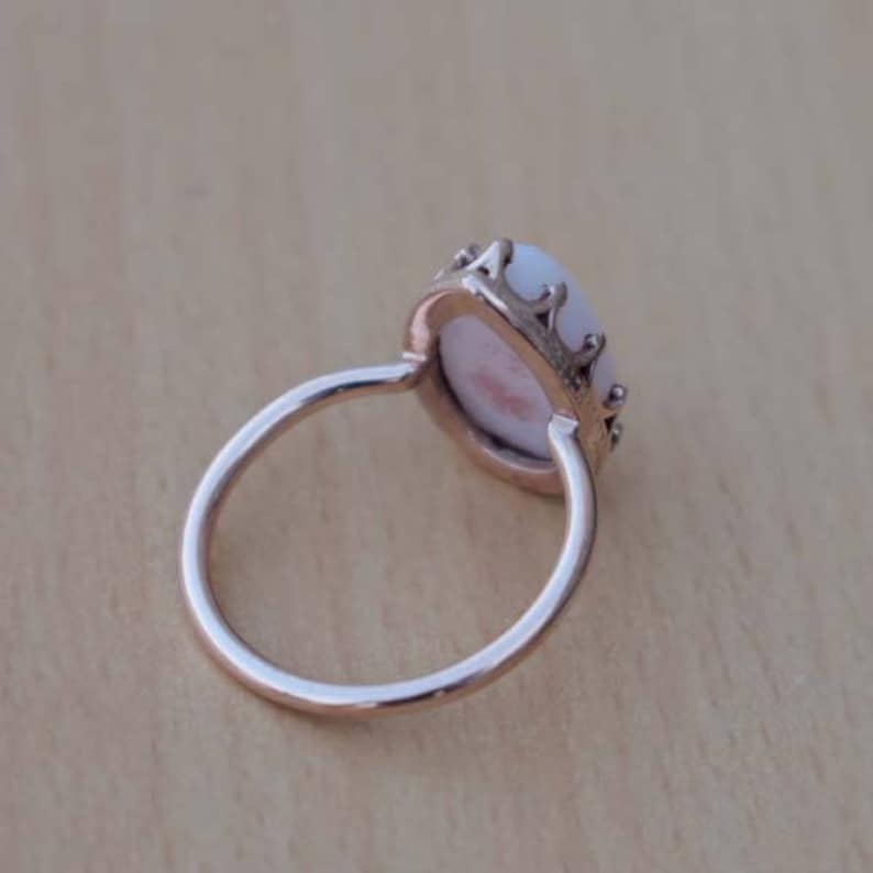 Christmas Gift Ring 925 Sterling Silver Designer Opal Ring Pink Gemstone Ring Pink Opal Ring Rose Gold Fill Grown Pink Opal Ring