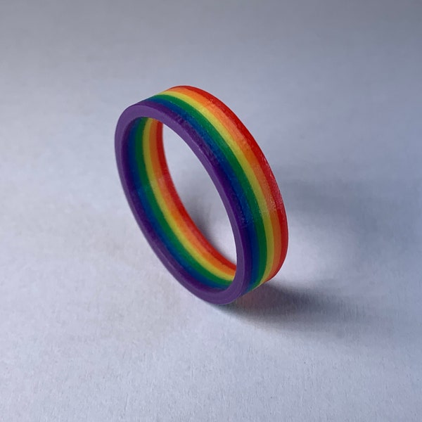 3D Printed RAINBOW Fashion Ring