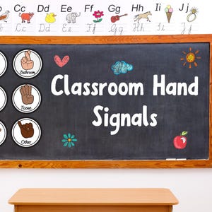 Editable Student Hand Signals for Classroom Management Procedures ...