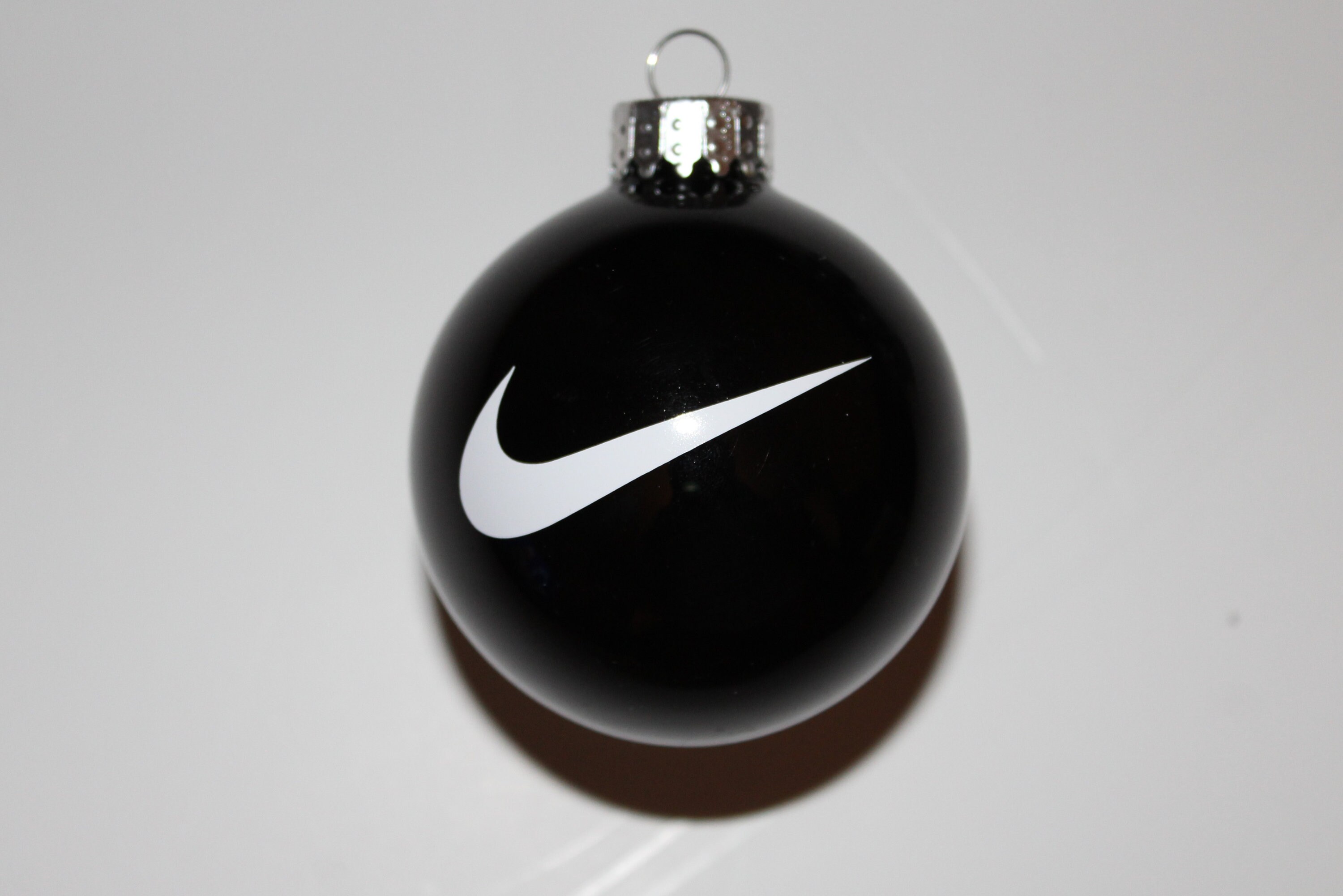 Nike Swoosh Inspired Glass Christmas Tree Ornament Etsy