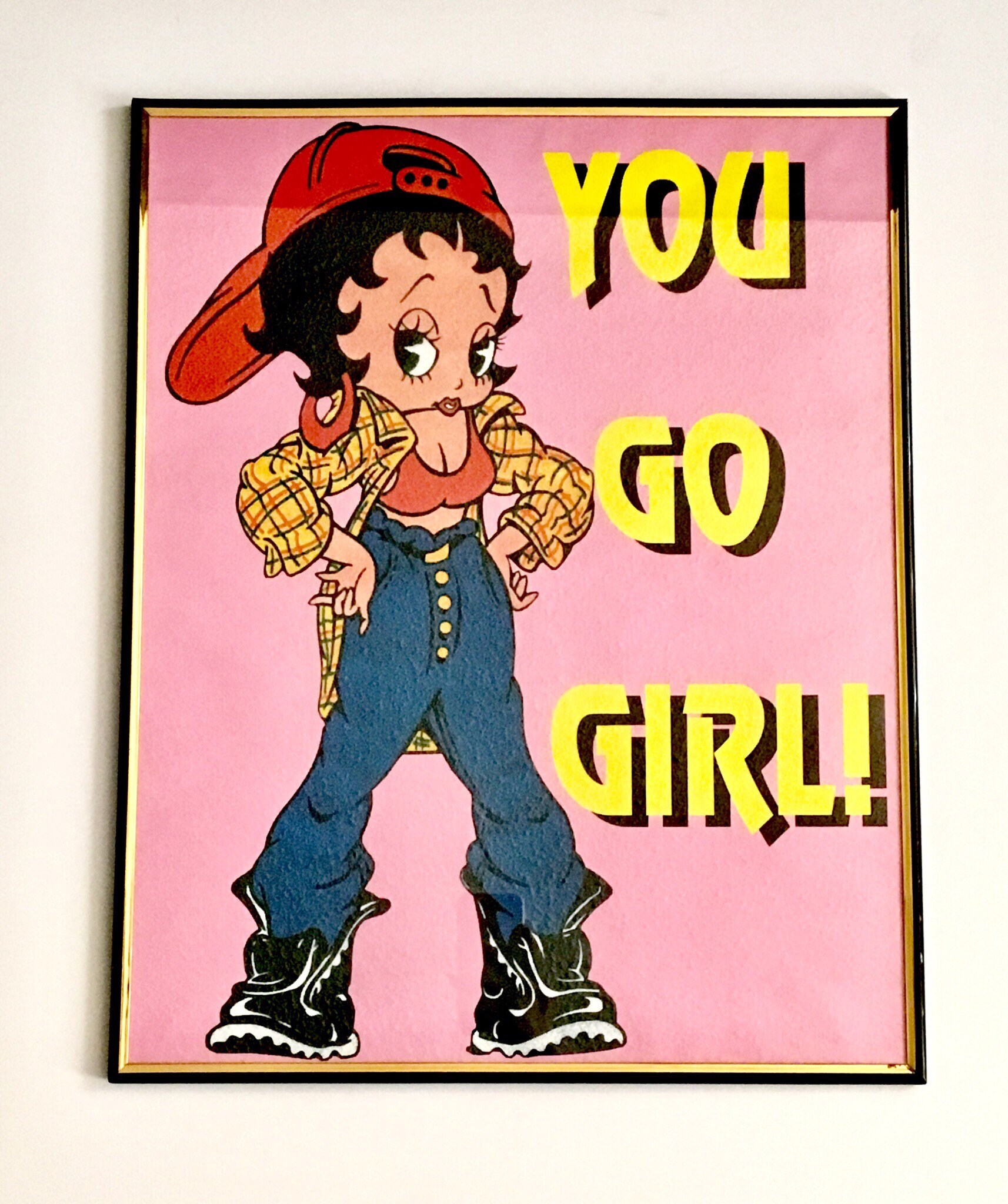 Vintage Hip Hop Betty Boop Art Frame