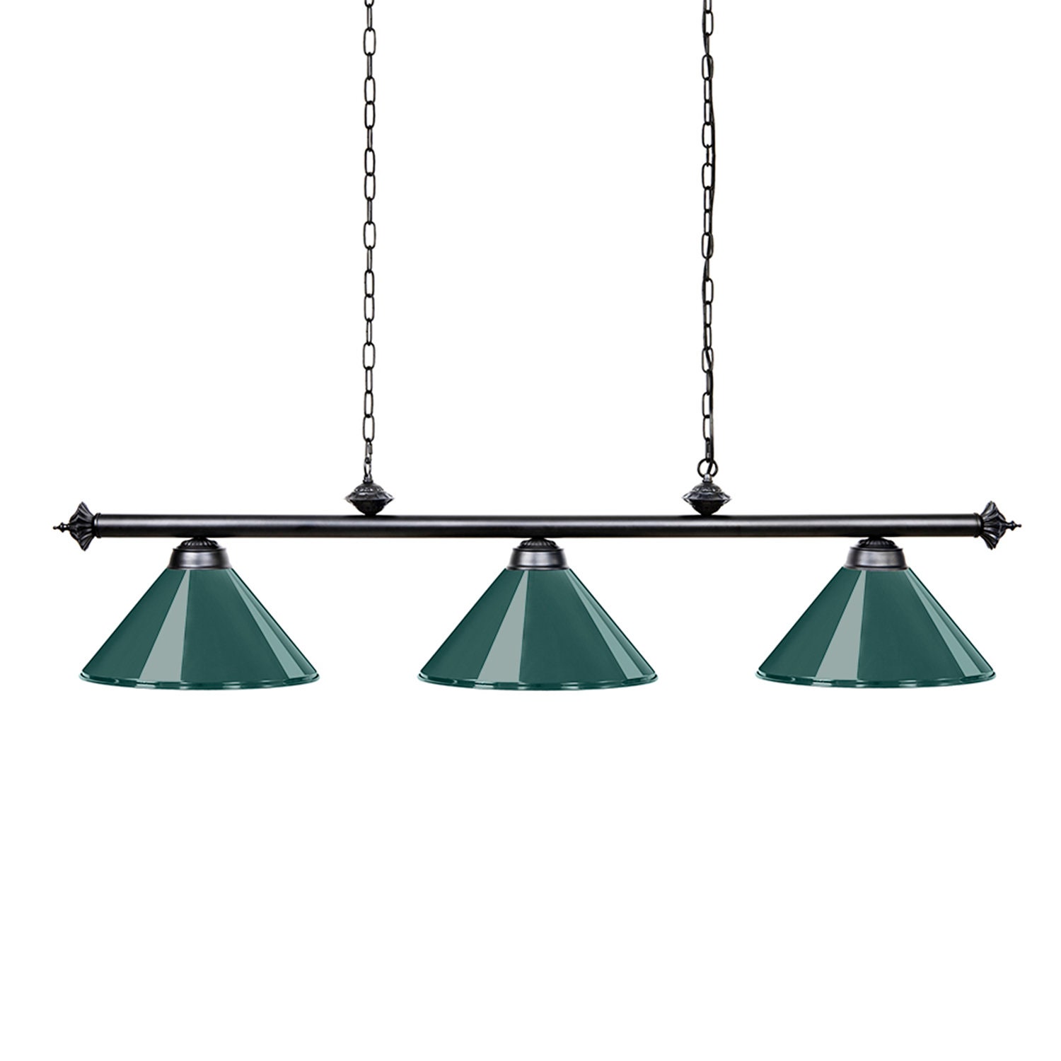 60 Modern Billiard Light With 3 Metal Shades Pool Table Etsy