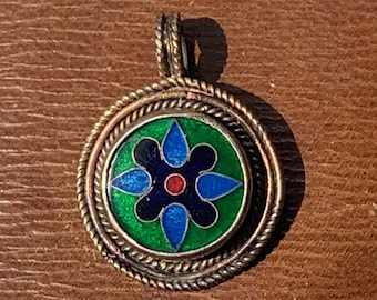 CHARLES THOMAE 925 Sterling Silver Vintage Enamel Larchmont Charm