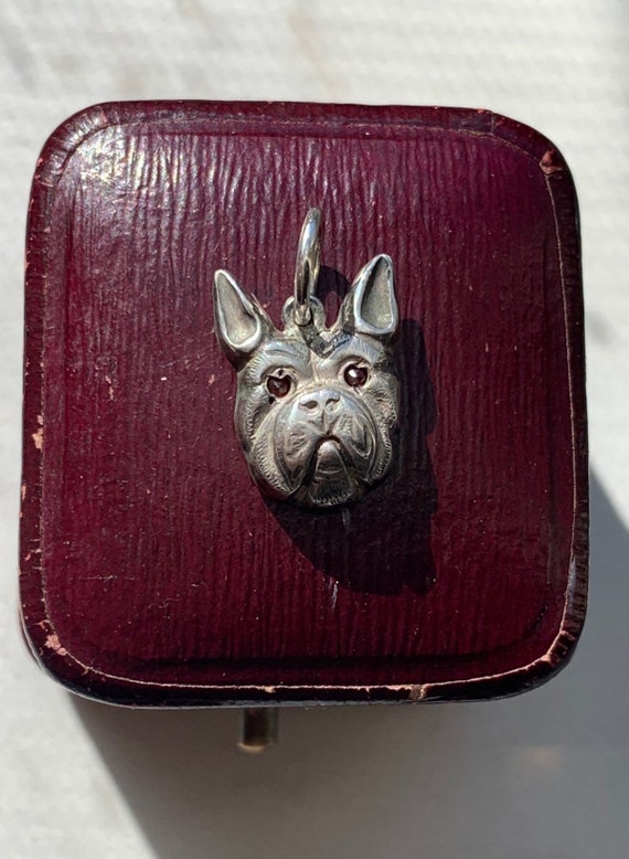 Antique Sterling Silver 925 Dog Terrier Bulldog B… - image 4