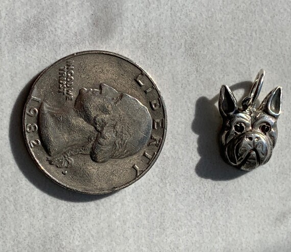 Antique Sterling Silver 925 Dog Terrier Bulldog B… - image 5