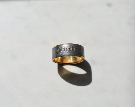 Antique 14K 585 Gold Iron I Gave Gold for Iron Ring WWI 1914 - Etsy