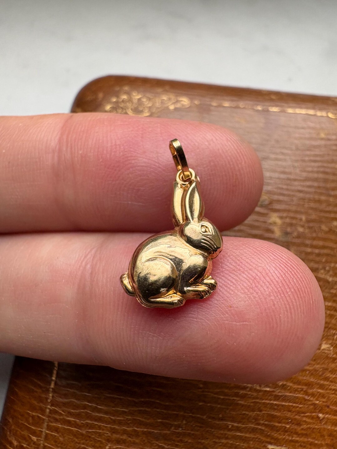 Dutch Rabbit Gold Vintage 14K 585 Yellow Gold Gold Bunny Rabbit Pendant - Etsy