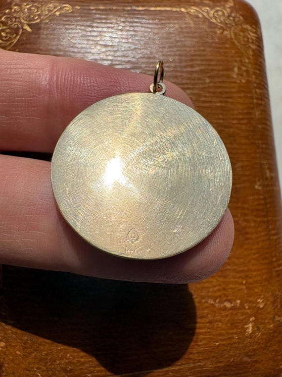 Vintage 14K 585 Yellow Gold Happy Birthday Pendant Dankner View 6