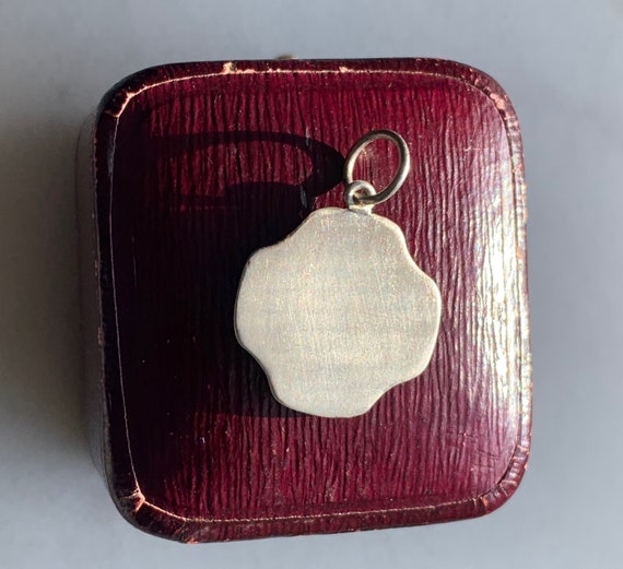 Antique Silver Eagle Bird Medal Converted Pendant… - image 2