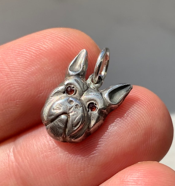 Antique Sterling Silver 925 Dog Terrier Bulldog B… - image 6