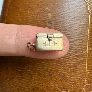 Pendentif poitrine Hope vintage en or jaune 14 carats 585