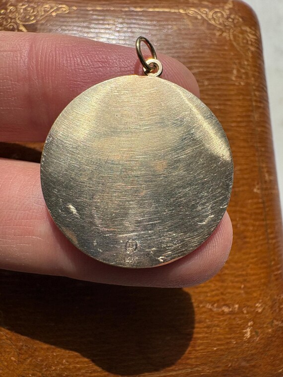 Vintage 14K 585 Yellow Gold Happy Birthday Pendant Dankner View 4
