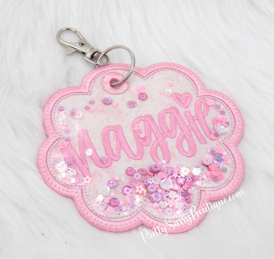 Personalized Fabric Bag Tag, Name Tag, Embroidered Name Tag, Bookbag