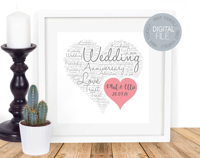 Wedding Gift Personalised Wedding Present Printable Gift - Etsy
