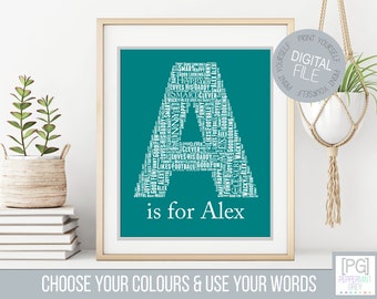 Personalised BIRTHDAY GIFT - Letter, Personalised Gift, Family Gift, Family Picture