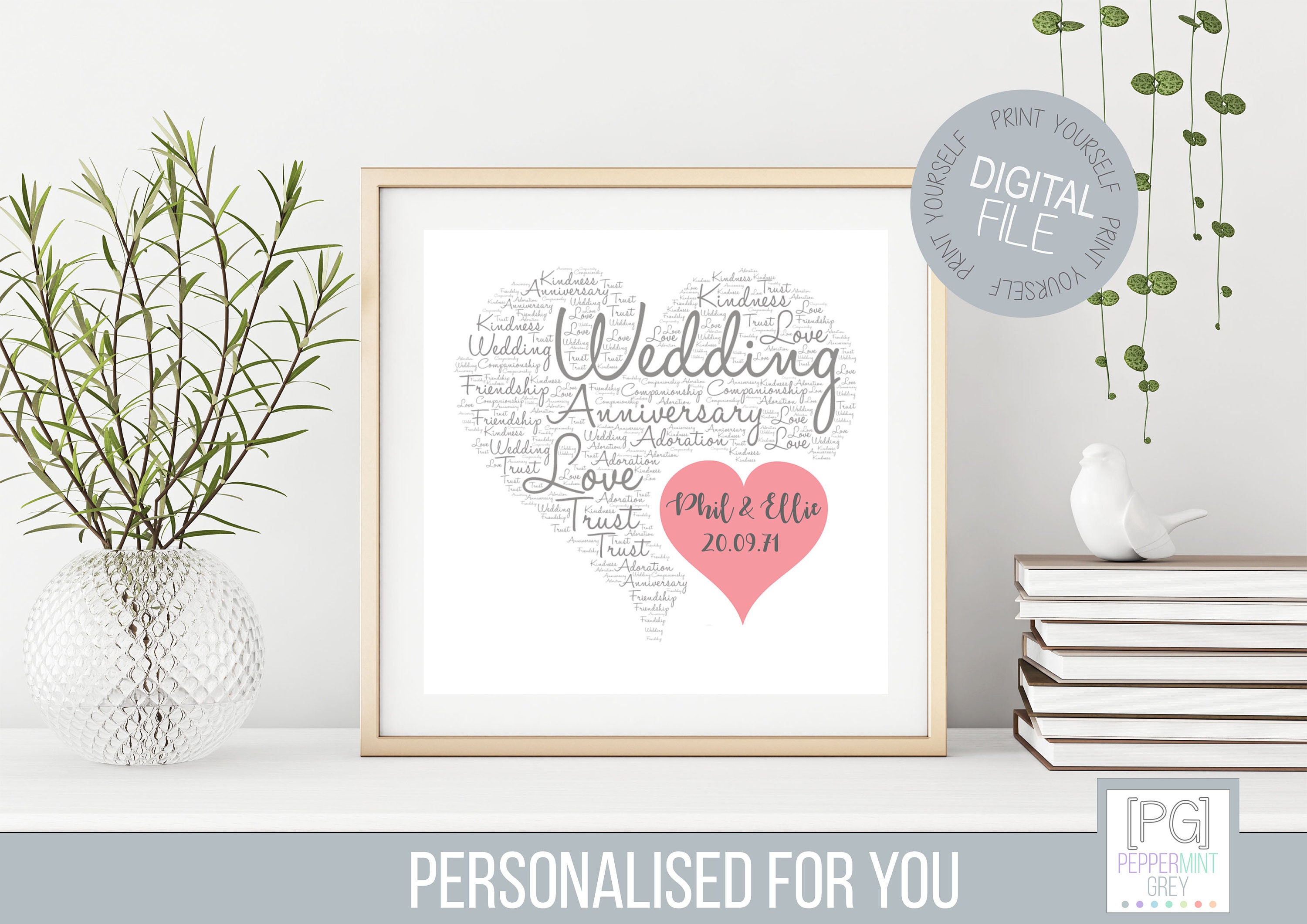 Wedding Gift Personalised Wedding Present Printable Gift - Etsy
