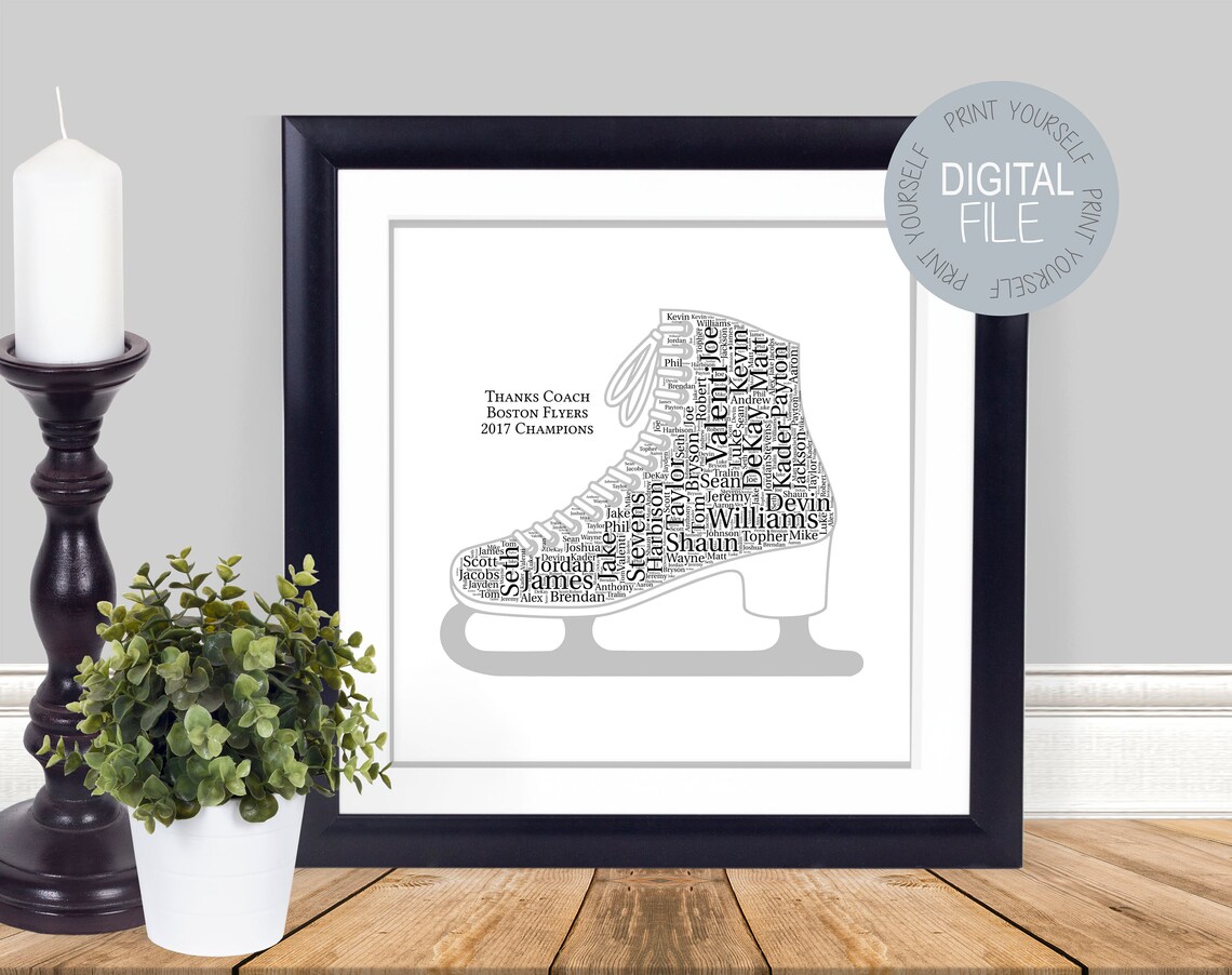 Ice Skating Coach Gift Skate Coach Gift Personalised Coach Present Word
