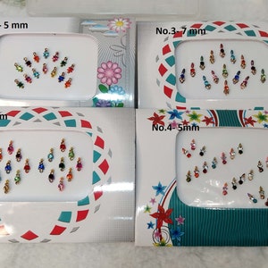 Bindis de color largo, pequeñas pegatinas Bindis, Bindis largos coloridos, Bindis de cara multicolor, Bindis de Bollywood, pegatinas autoadhesivas
