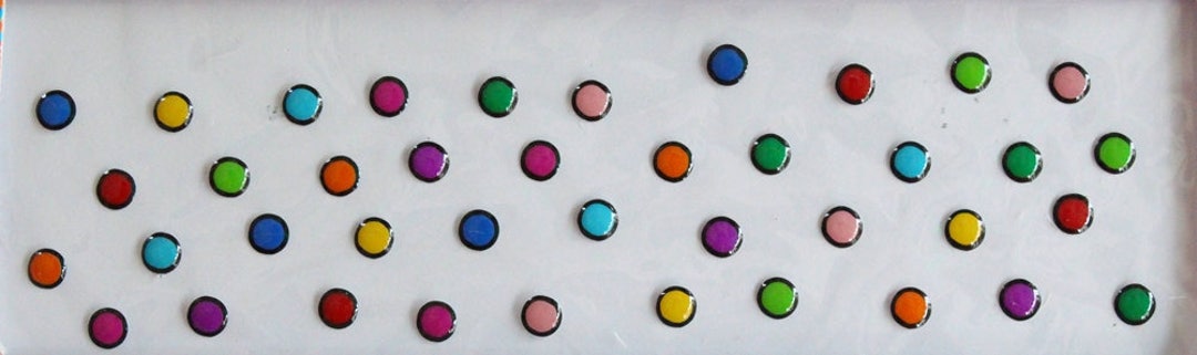 Sticker For Forehead Multicolor Round Bindi Stickers: Indian Forehead Jewelry - Etsy